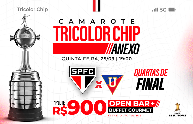 CAMAROTE TRICOLOR CHIP ANEXO– SPFC X LDU QUITO