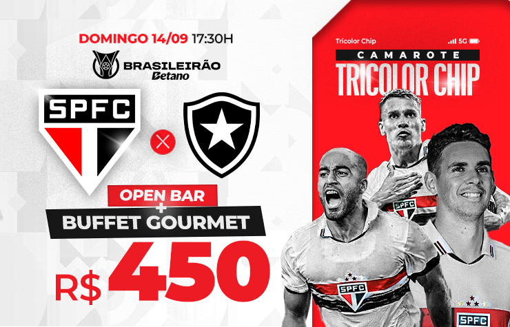 CAMAROTE TRICOLOR CHIP – SPFC X BOTAFOGO