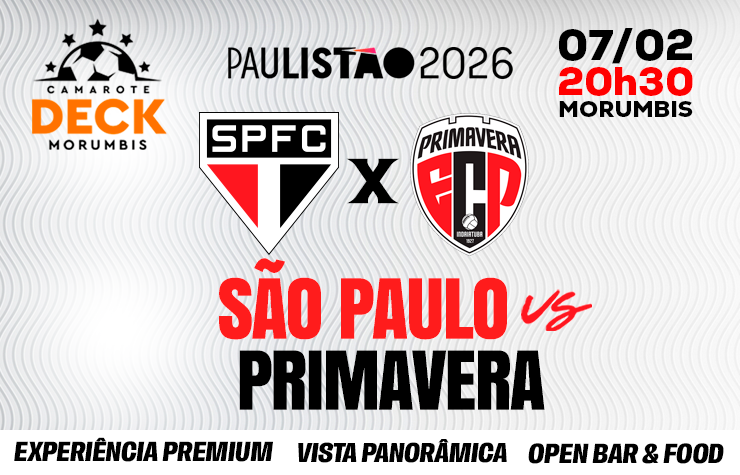 CAMAROTE DECK MORUMBIS SPFC X PRIMAVERA