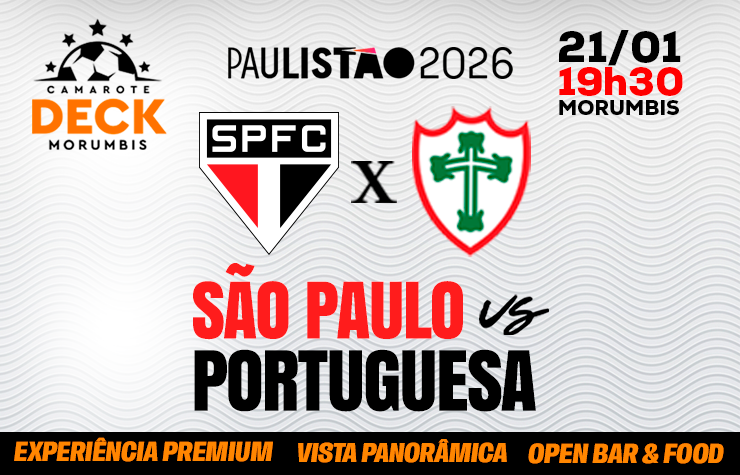 CAMAROTE DECK MORUMBIS SPFC X PORTUGUESA