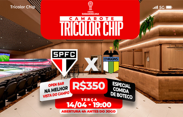 CAMAROTE TRICOLOR CHIP – SPFC X O’HIGGINS