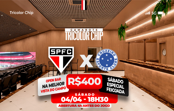 CAMAROTE TRICOLOR CHIP – SPFC X CRUZEIRO