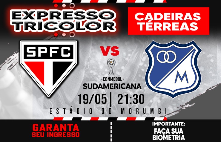 CADEIRA EXPRESSO TRICOLOR – SPFC X MILLIONARIOS
