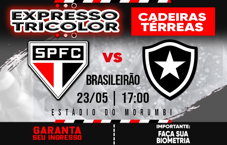 CADEIRA EXPRESSO TRICOLOR – SPFC X BOTAFOGO